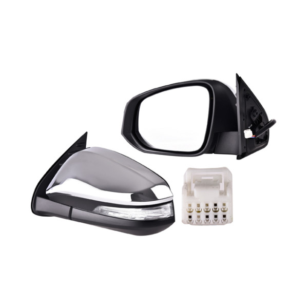 ESPEJO HILUX 16-25 CON DIRECCIONAL CROMADO IZQUIERDO 4 CILINDROS 2.4