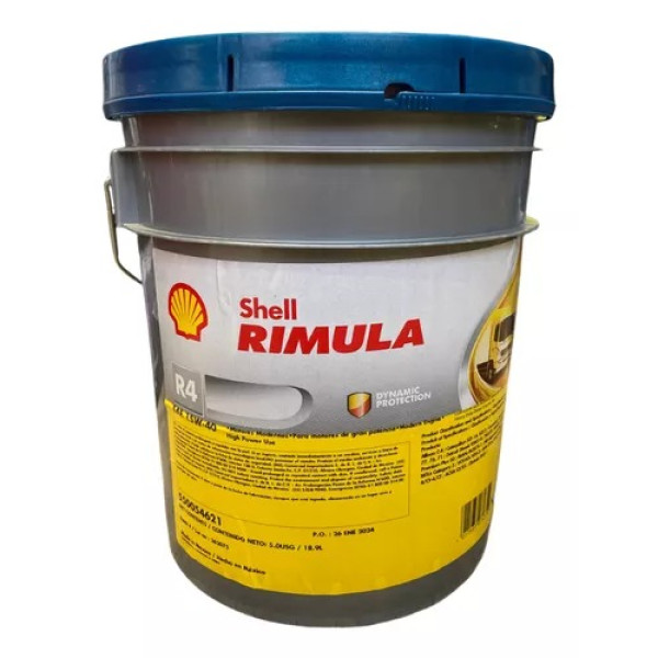 CUBETA ACEITE SHELL RIMULA R4 CI-4 PLUS PARA MOTORES A DIESEL - Aceves ...