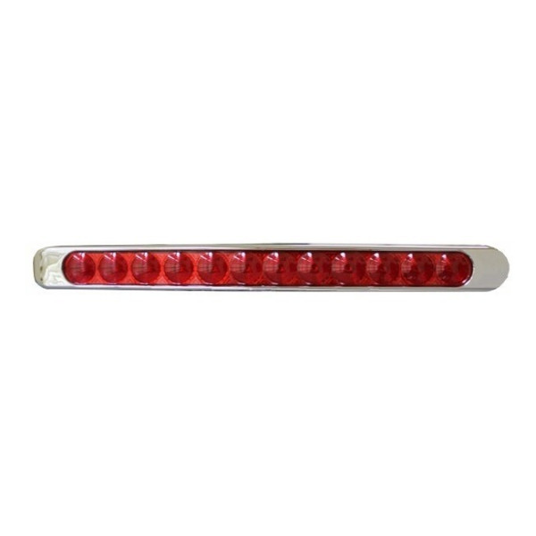 BARRA 12 LED ROJA CON BISEL