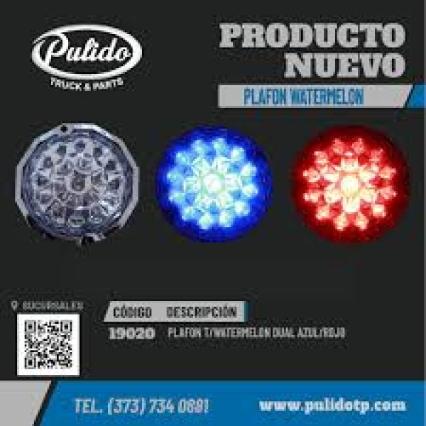PLAFON WATERMELON AZUL ROJO
