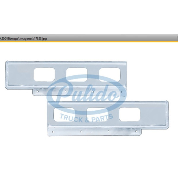 PAR BAZUCA DEFENSA 3 LUCES CUADRADO