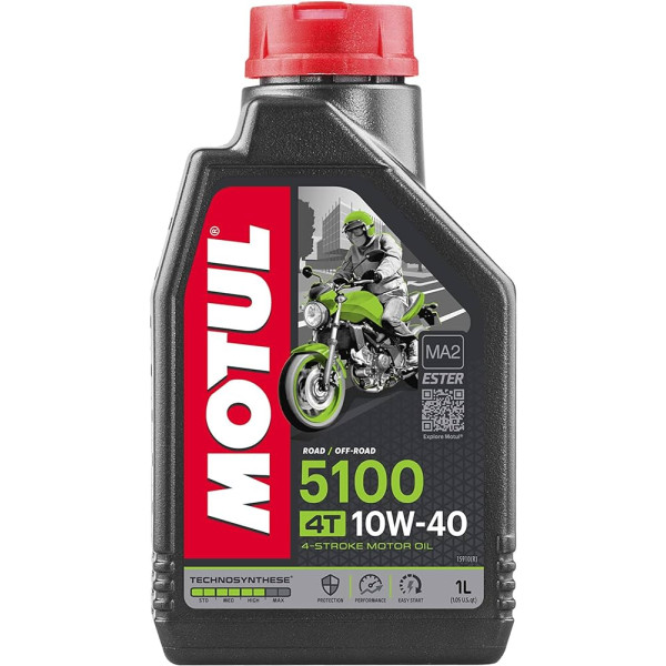 LITRO MOTUL 4 TIEMPOS 10W40 SEMISINTETICO 5100