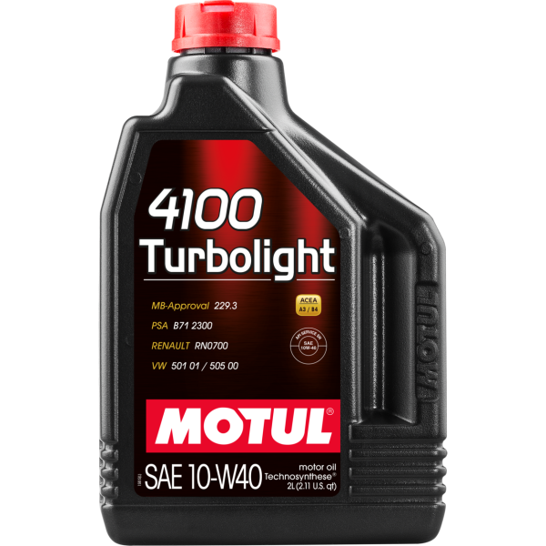 LITRO ACEITE 10W40 MOTUL 4100 TURBOLIGHT TECNOSINTETICO