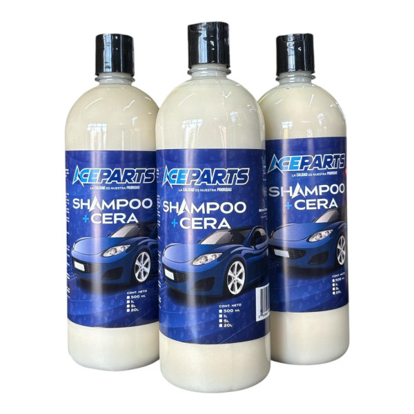 SHAMPOO AUTOMOTRIZ CON CERA ACEPARTS 1LT