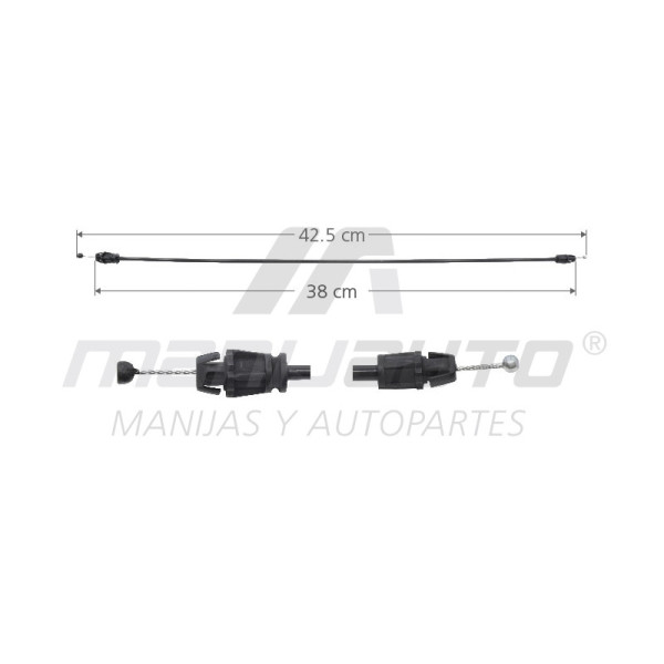 CHICOTE CHEVROLET SIERRA 07-13 (42.5CM) (0502-0102-00) (CCR0100200)