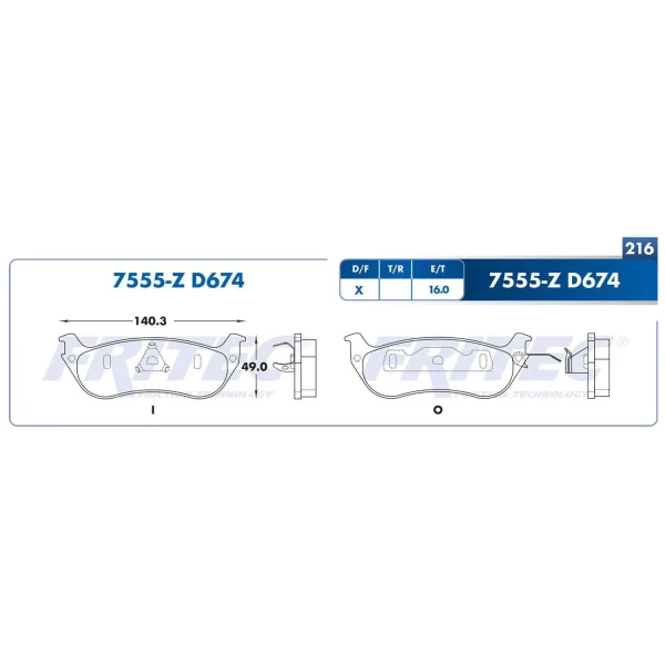 BALATA TRASERA GRAND MARQUIS 97-02