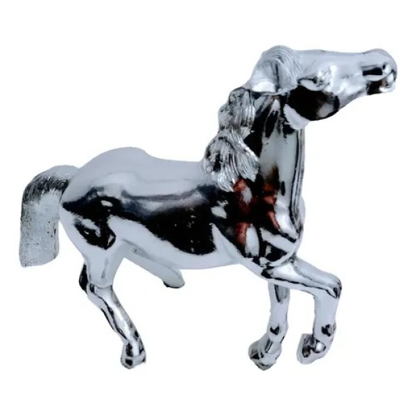 ADORNO COFRE CROMADO CABALLO
