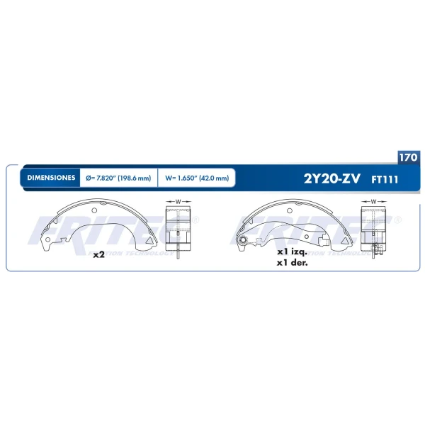 BALATA TRASERA RAM 700 15-16