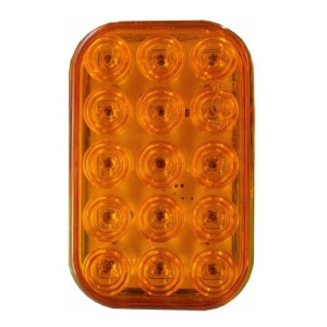 PLAFON RECTANGULAR 15 LEDS AMBAR - 15328