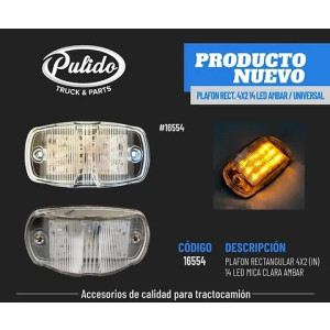 PLAFON CARRITO AMBAR MICA TRANSPARENTE PTP - 16554