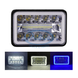 UNIDAD 4X6 KENWORTH 30 LED CON ARO CLARO AZUL - 17088