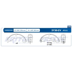 BALATA TRASERA RAM 700 15-16 - OW-2Y20-ZV