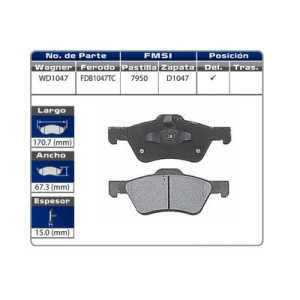 BALATA D ESCAPE 08-12 (7950-D1047) - WD1047