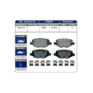 BALATA TRASERA EXPLORER 13/14 (8825-D1612) - WX1612