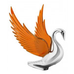 ADORNO DE COFRE CISNE CON ALAS LUZ AMBAR